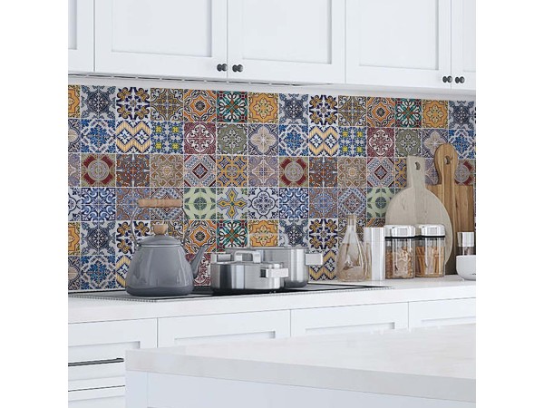 Azulejos XL πλάτη προστασίας τοίχων κουζίνας και μπάνιου (67602)