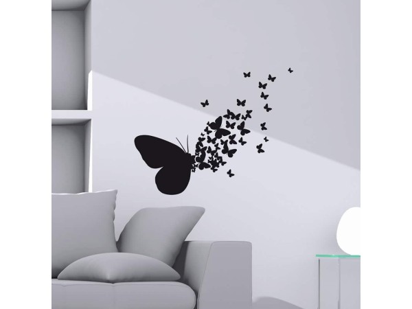 Butterflies Silhouettes αυτοκόλλητα τοίχου βινυλίου M (54110)