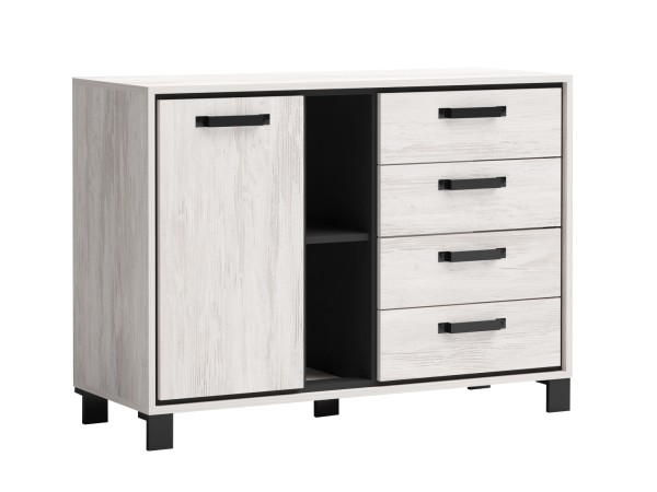 Συρταριέρα Evelin M11 110x43x80 oak blanco/antracite DIOMMI 31-078