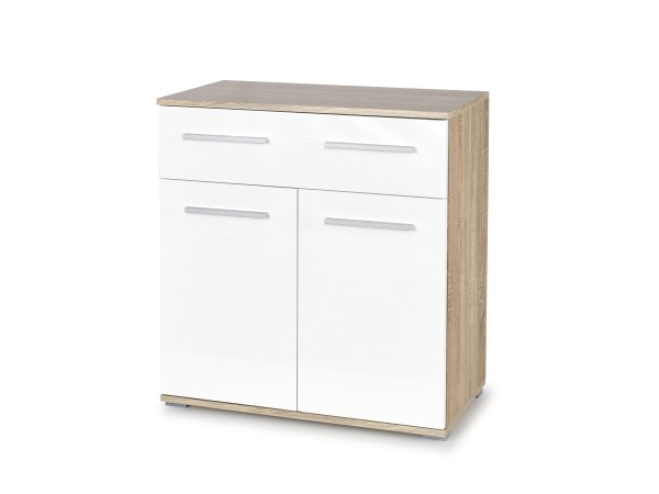 LIMA KM-1 chest, color: sonoma oak / white DIOMMI V-PL-LIMA-KM1-BIAŁY/SONOMA