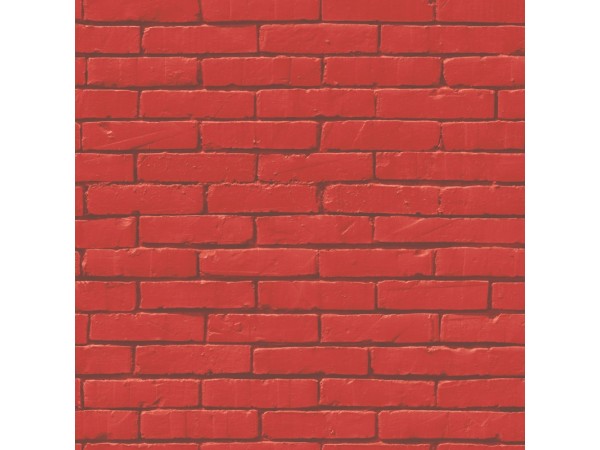 Ταπετσαρία Τοίχου Brick Wall Red